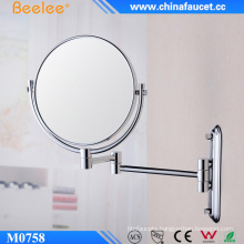 8′′ Brass Chrome Round Wall Mounted Cosmetic Mirror